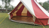 4m Metre GlampTex RC 400 - Ultimate Red and Cream Bell tent with Zipped-in- Groundsheet Waterproof - Bell tents