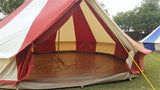 4m Metre GlampTex RC 400 - Ultimate Red and Cream Bell tent with Zipped-in- Groundsheet Waterproof - Bell tents