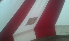 4m Metre GlampTex RC 400 - Ultimate Red and Cream Bell tent with Zipped-in- Groundsheet Waterproof - Bell tents