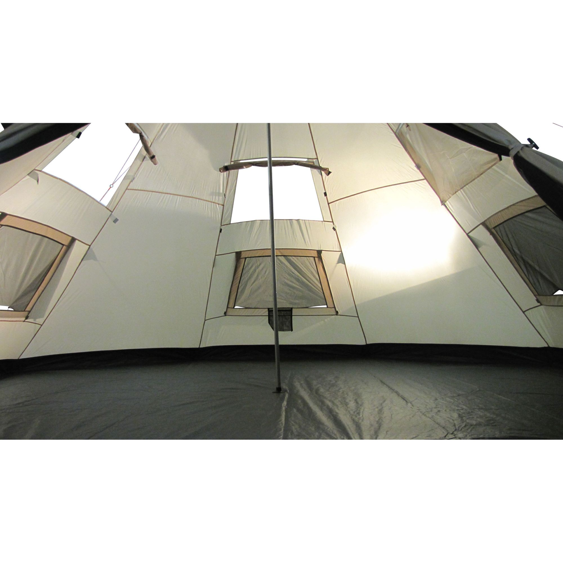 10T Shoshone 500 - 10-person teepee tent, pyramid tent, sewn in ground sheet, canopy awning - Bell tents