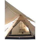 10T Shoshone 500 - 10-person teepee tent, pyramid tent, sewn in ground sheet, canopy awning - Bell tents