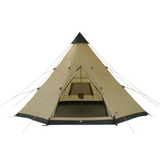 10T Shoshone 500 - 10-person teepee tent, pyramid tent, sewn in ground sheet, canopy awning - Bell tents