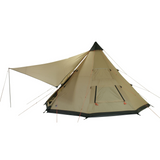 10T Shoshone 500 - 10-person teepee tent, pyramid tent, sewn in ground sheet, canopy awning - Bell tents