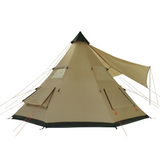 10T Shoshone 500 - 10-person teepee tent, pyramid tent, sewn in ground sheet, canopy awning - Bell tents