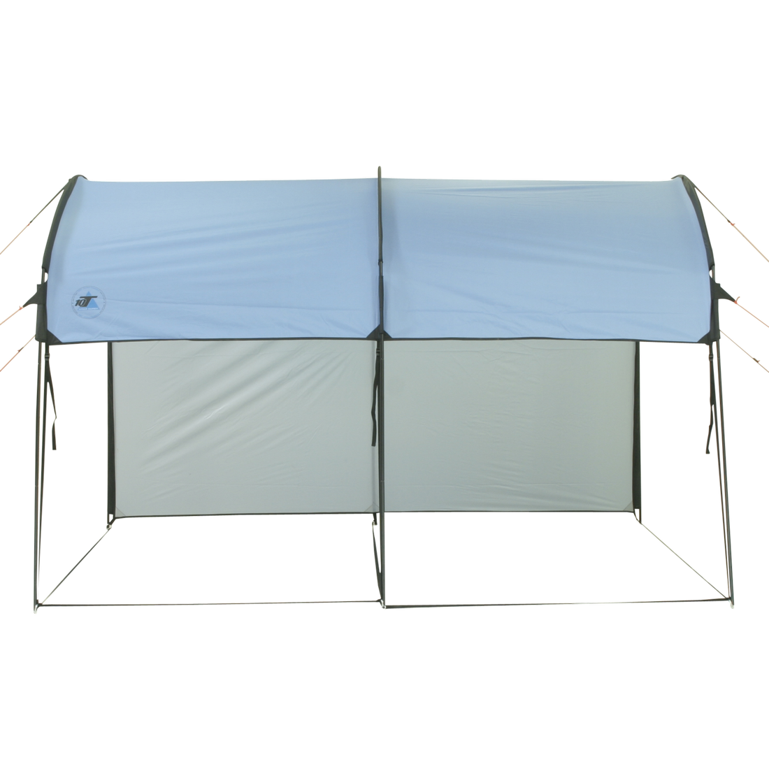 10T Addison - Tunnel-shaped gazebo 292x254x197cm, windand weather-proof, blue - Bell tents