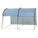 10T Addison - Tunnel-shaped gazebo 292x254x197cm, windand weather-proof, blue - Bell tents
