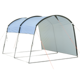 10T Addison - Tunnel-shaped gazebo 292x254x197cm, windand weather-proof, blue - Bell tents
