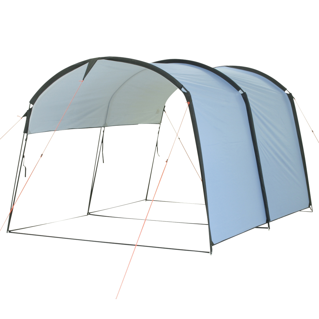 10T Addison - Tunnel-shaped gazebo 292x254x197cm, windand weather-proof, blue - Bell tents